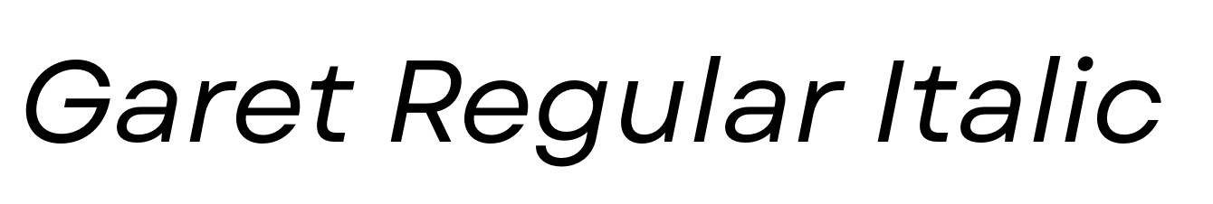 Garet Regular Italic